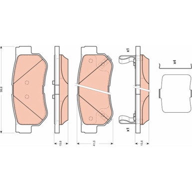Bremsklötze HA HYUNDAI Getz 02 GDB3432