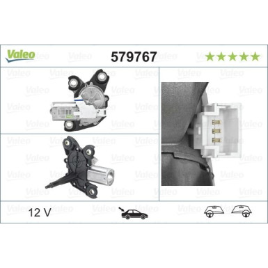 579767 Wischermotor hinten CITROEN Berlingo,PEUG Partner 08