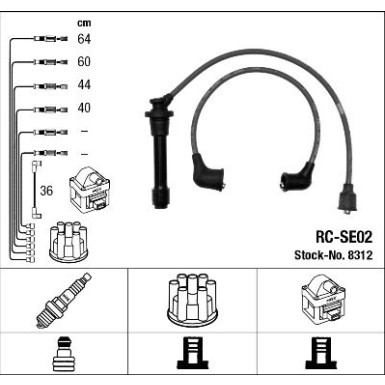 RC-SE02 NGK - Zündkabelsatz SUZUKI Grand Vitara 98 8312