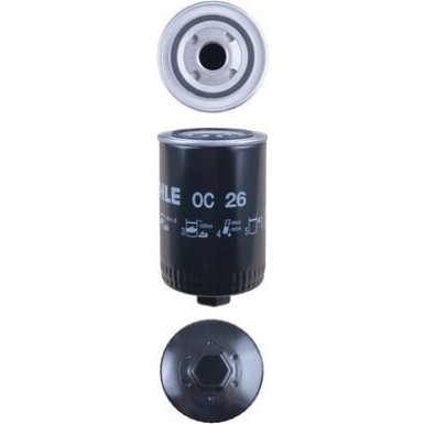 MAHLE Ölfilter OC 26 MAHLE Ölfilter OC 26