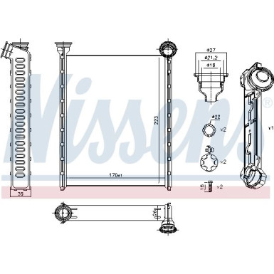 Heizkühler PKW 71162