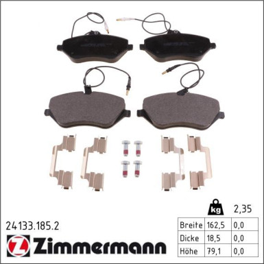 ZIMMERMANN Bremsbeläge 24133.185.2 ZIMMERMANN Bremsbeläge 24133.185.2