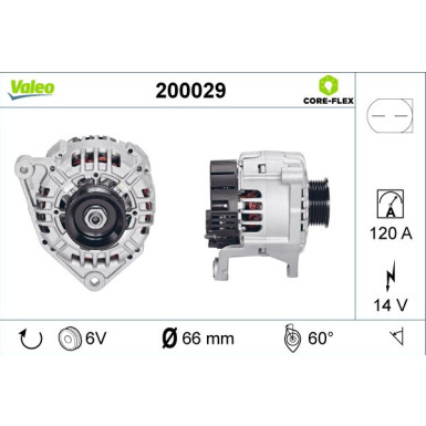 VALEO Generator 200029 VALEO CORE-FLEX VALEO Generator 200029 VALEO CORE-FLEX