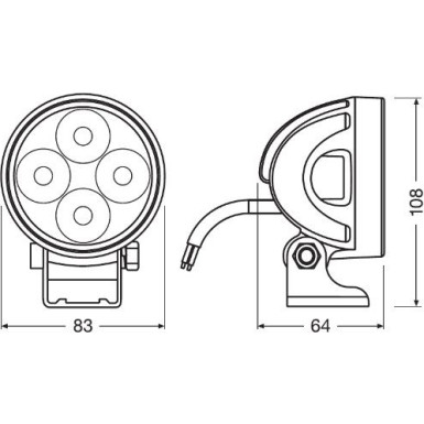 LEDriving ROUND VX80-WD OSRAM LED Zusatzscheinwerfer LEDriving® Round VX80-WB LEDDL119-WD