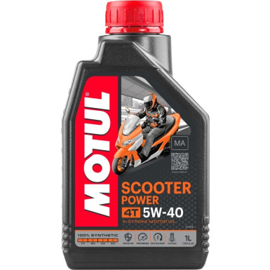 Motul Scooter Power 4T 5W-40 MA Motorrad Motoröl 1 Liter 105958