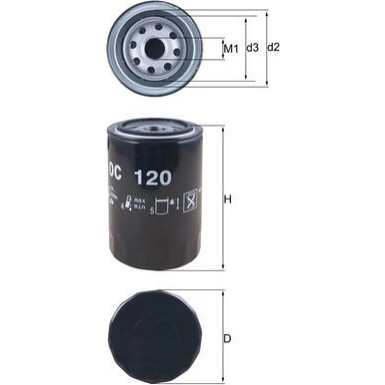 MAHLE Ölfilter OC 120 MAHLE Ölfilter OC 120