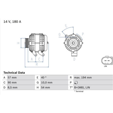 Lichtmaschine 0 986 048 400 Lichtmaschine 0 986 048 400
