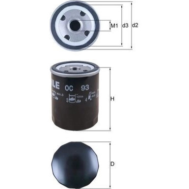 MAHLE Ölfilter OC 93 MAHLE Ölfilter OC 93