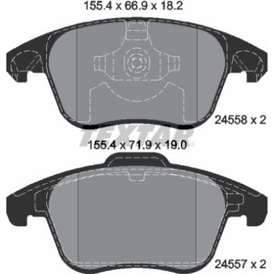Bremsbelagsatz Citroen P. C4/Ds4/Ds5 1,6-2,0 07 2455801