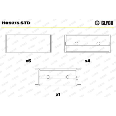 GLYCO Kurbelwellenlager H097/5 STD GLYCO Kurbelwellenlager H097/5 STD