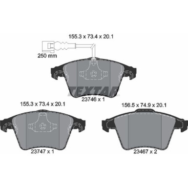 Bremsbelagsatz Vw P. T5 03-16 2374602 Bremsbelagsatz Vw P. T5 03-16 2374602