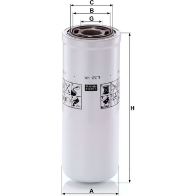 Mann & Hummel Hydraulikfilter Industrie WH 1257/1 Mann & Hummel Hydraulikfilter Industrie WH 1257/1