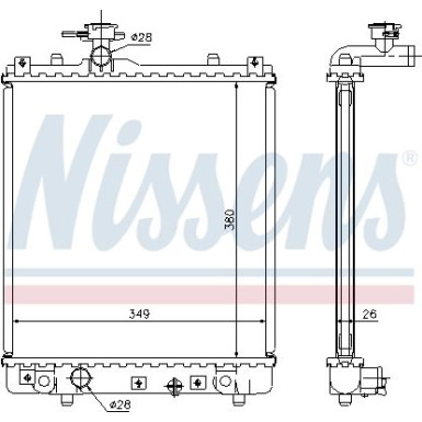 Wasserkühler PKW OPEL Agila 1,0/1,2 FIRST FIT 63014A