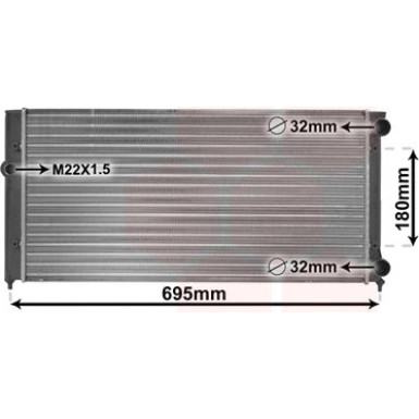 VAN WEZEL Kühler, Motorkühlung 58002109 VAN WEZEL Kühler, Motorkühlung 58002109