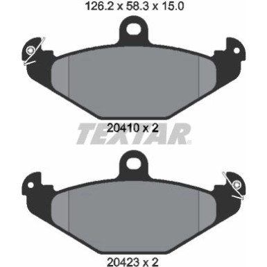 Bremsbelagsatz Renault T. Espace 96-/Laguna 93 2041001 Bremsbelagsatz Renault T. Espace 96-/Laguna 93 2041001