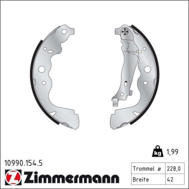 ZIMMERMANN Bremsbacken 10990.154.5