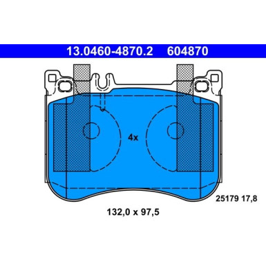 Bremsbelagsatz Db P. R231/W222 2.1-4.7 Amg 12 13.0460-4870.2 Bremsbelagsatz Db P. R231/W222 2.1-4.7 Amg 12 13.0460-4870.2