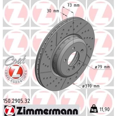ZIMMERMANN Bremsscheibe 150.2905.32 ZIMMERMANN Bremsscheibe 150.2905.32