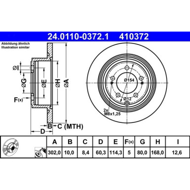 Bremsscheibe Jeep T. Compass/Patriot 2.0-2.4 4X4 07- Le/Pr 24.0110-0372.1 Bremsscheibe Jeep T. Compass/Patriot 2.0-2.4 4X4 07- Le/Pr 24.0110-0372.1