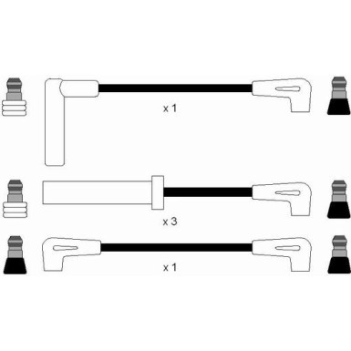 RC-CR301 NGK - Zündkabelsatz JEEP WRANGLER II (TJ) 2.5,8.96 8283