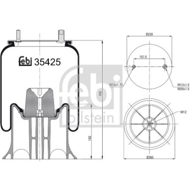 FEBI BILSTEIN Luftfeder 39425