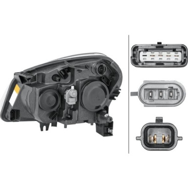 Hauptscheinwerfer NISSAN QASHQAI 2,07-4,10 1EF 238 042-021