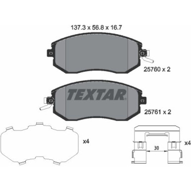 Bremsbelagsatz P. Forester 13-/Outback/Legacy 10 2576001