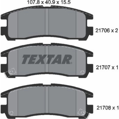 Bremsbelagsatz Mitsubishi T. Galant 92-/96-/Eclipse -99/Space Wagon 2170602 Bremsbelagsatz Mitsubishi T. Galant 92-/96-/Eclipse -99/Space Wagon 2170602