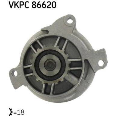 SKF Wasserpumpe VKPC 86620 SKF Wasserpumpe VKPC 86620