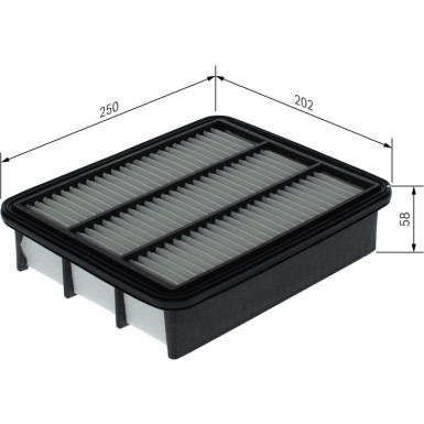 Luftfiltereinsatz MAZDA 6,CX-5,CX-9 12 F 026 400 744