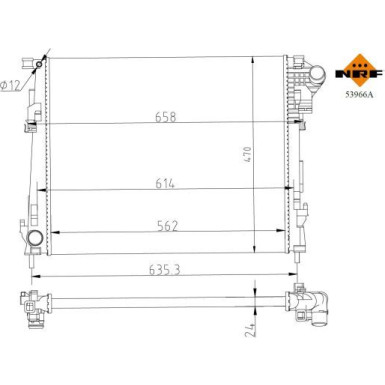 Kühler, Motorkühlung 53966A Kühler, Motorkühlung 53966A