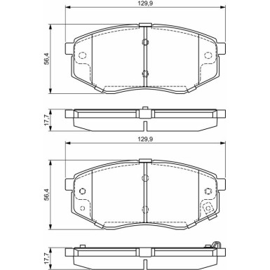 Bremsklötze HYUNDAI,TOYOTA 0 986 494 692