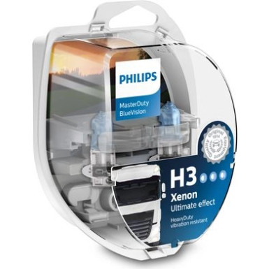 H3 MasterDuty BlueVision 24V.70W.PK22s mit taghellem, blauem Licht 13336MDBVS2