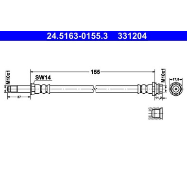 Bremsschlauch 24.5163-0155.3 Bremsschlauch 24.5163-0155.3