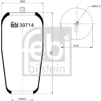 FEBI BILSTEIN Luftfeder 39714