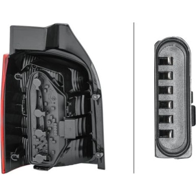 HECKLEUCHTE R 12 V HELLA VW TRANSPORTER T5 4,03-9,09 2SK 008 579-221