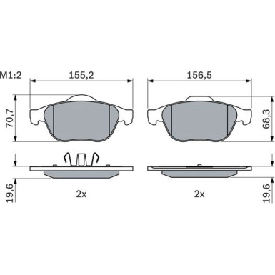 Bremsklötze RENAULT Laguna 0 986 494 033 Bremsklötze RENAULT Laguna 0 986 494 033