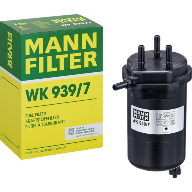 Mann & Hummel Kraftstofffilter PKW Nissan,Renault 1,5dCi WK 939/7