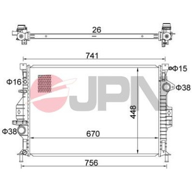 JPN Kühler, Motorkühlung 60C9014-JPN JPN Kühler, Motorkühlung 60C9014-JPN