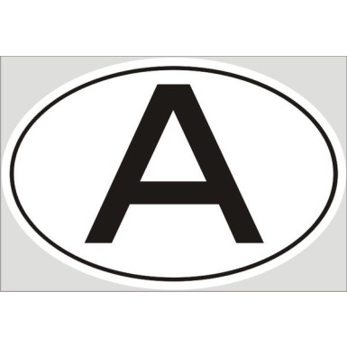 Int-A Zeichen weiß 174x118 gesetzeskonform Adhäsionsfolie 31105