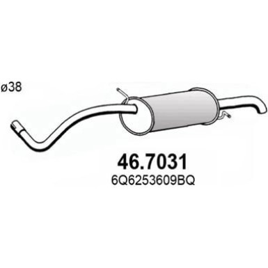 Endschalldämpfer SEAT,SKODA,VW 99 46.7031