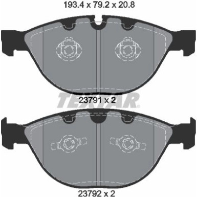 Bremsbelagsatz Bmw P. E60/E61/E65/E63 3,5-6,0 2379101 Bremsbelagsatz Bmw P. E60/E61/E65/E63 3,5-6,0 2379101