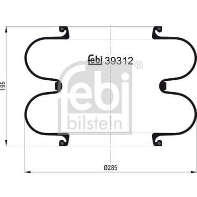 FEBI BILSTEIN Luftfeder 39312
