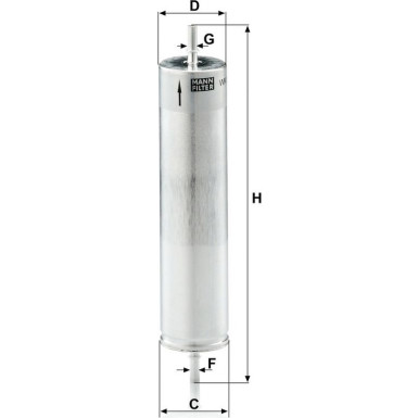 Mann & Hummel Kraftstofffilter PKW LAND ROVER Freelander WK 522