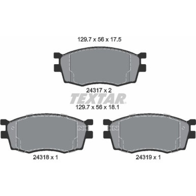Bremsbelagsatz Hyundai P. Accent/Kia Rio 05 2431701 Bremsbelagsatz Hyundai P. Accent/Kia Rio 05 2431701