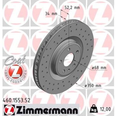 Bremsscheibe VA Sport PORSCHE Macan 14 SPORT Z 460.1553.52 Bremsscheibe VA Sport PORSCHE Macan 14 SPORT Z 460.1553.52