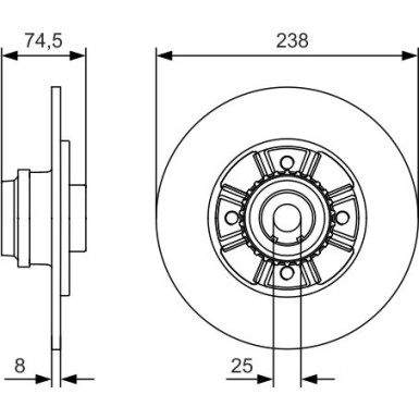 Bremsscheibe RENAULT Clio II 0 986 479 760 Bremsscheibe RENAULT Clio II 0 986 479 760