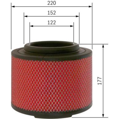 Luftfilter F 026 400 344 Luftfilter F 026 400 344