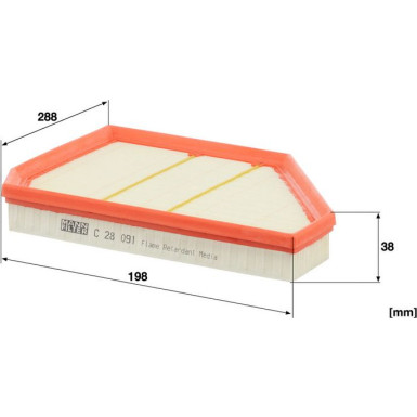 M&H Luftfilter PKW C 28 091 M&H Luftfilter PKW C 28 091