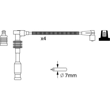 Zündleitungssatz OPEL Vectra 0 986 357 234